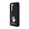 Karl Lagerfeld Silicone Choupette Metal Pin - Case Samsung Galaxy S24 (czarny)