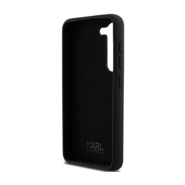 Karl Lagerfeld Silicone Choupette Metal Pin - Case Samsung Galaxy S24 (czarny)