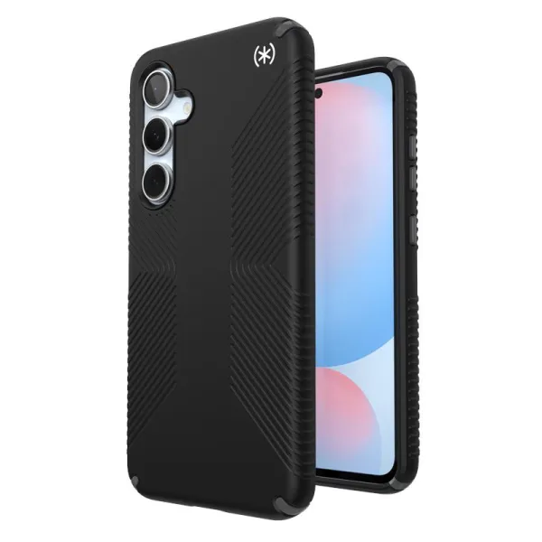 Speck Presidio2 Grip - Samsung Galaxy S24 FE Case (Black/Slate Gray/White)