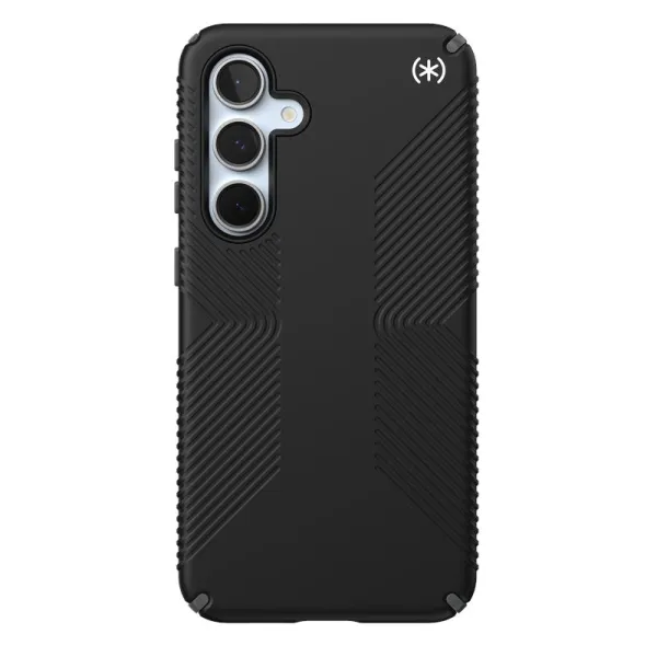 Speck Presidio2 Grip - Samsung Galaxy S24 FE Case (Black/Slate Gray/White)