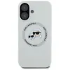 Karl Lagerfeld Silicone Double Heads And Circle MagSafe - Case for iPhone 16 (beige)