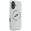 Karl Lagerfeld Silicone Double Heads And Circle MagSafe - Case for iPhone 16 (beige)