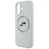 Karl Lagerfeld Silicone Double Heads And Circle MagSafe - Case for iPhone 16 (beige)