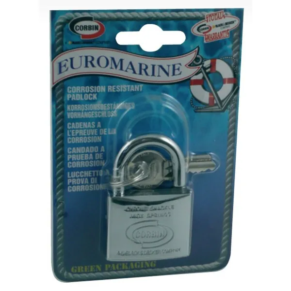 Замок с ключом CORBIN Euromarine 30 mm Арка Нержавеющая сталь Латунь