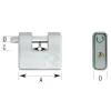 Key padlock CORBIN Rectangular Brass Steel Armored
