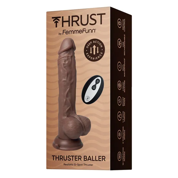 Realistic Dildo FemmeFunn Brown