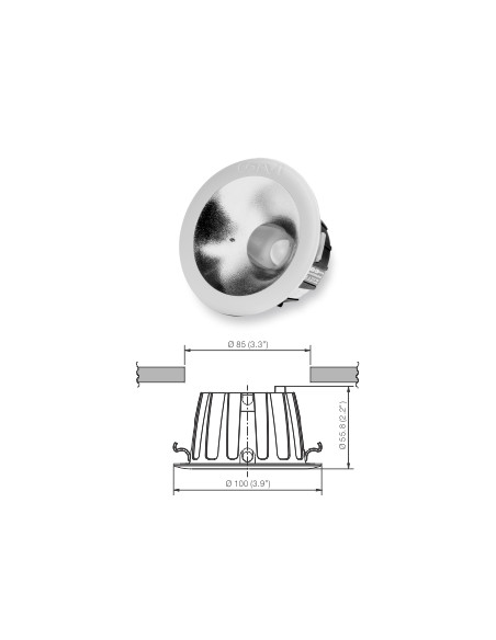 4W -NO GLARE LED SPOT Downlight