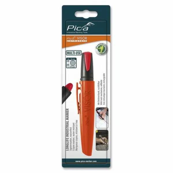 Markeris Pica Nuolatinis Raudona industrinis