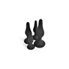 Anal plug VSCNOVELTY Black Silicone Set 4 Pieces