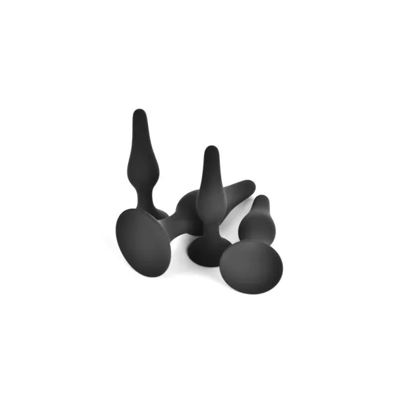 Anal plug VSCNOVELTY Black Silicone Set 4 Pieces