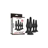 Anal plug VSCNOVELTY Black Silicone Set 4 Pieces