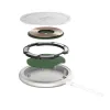 Crong MagSpot Wireless Charger – Aluminum MagSafe 15W Inductive Charger (Silver White)