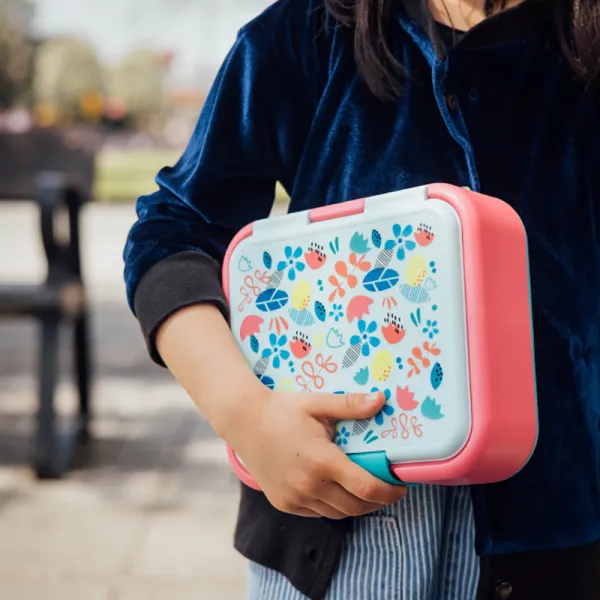 Quokka Twist Kids - Double-Walled Food Container/Lunchbox (Flowers)