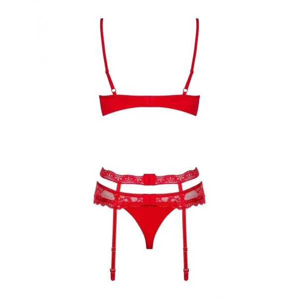 Lace Underwear Set Obsessive Heartina Red S/M