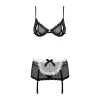 Lace Underwear Set Obsessive Maidme S/M Black