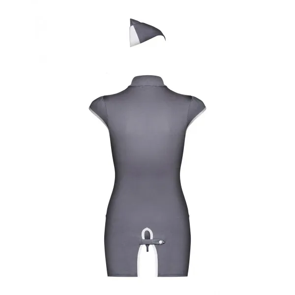 Stewardess Costume Grey S/M Obsessive Stewardess Grey