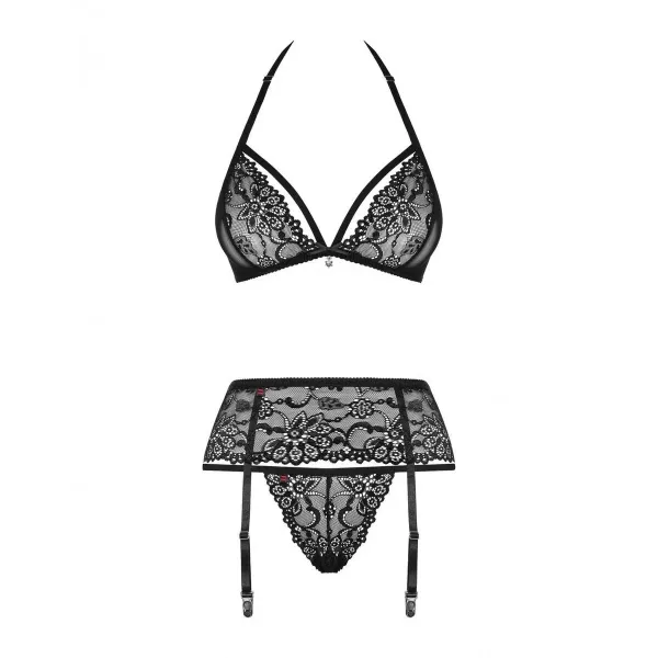 Lace Underwear Set Obsessive 838-SEG-1 Black S/M