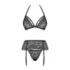 Lace Underwear Set Obsessive 838-SEG-1 Black S/M