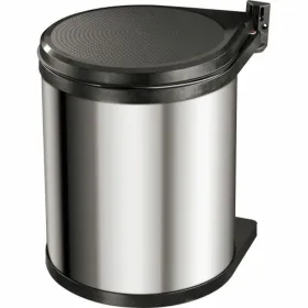 Šiukšlių dėžė Hailo Compact-Box Plienas 15 L Juoda Pilka Integruojamas