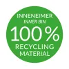 Мусорное ведро Hailo Compact-Box Сталь 15 L Чёрный Серый Интегрированный