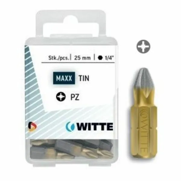 Bit set WITTE PZ 2 DIAMOND Pozidriv PZ2 5 Units