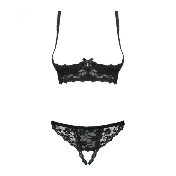 Lace Underwear Set Obsessive Letica Black S/M