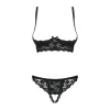 Lace Underwear Set Obsessive Letica Black S/M