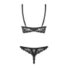 Lace Underwear Set Obsessive Letica Black S/M