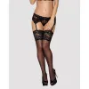 Stockings with Garter Obsessive 810-STO-1 Black S/M