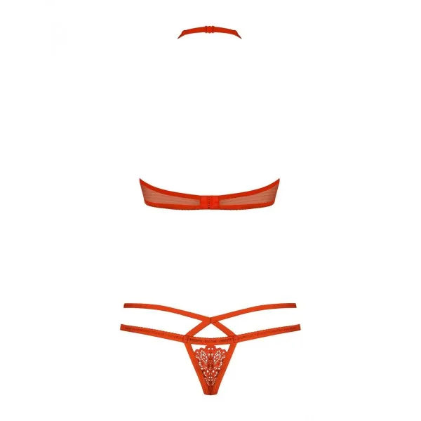 Underwear Set Obsessive 838-SET-3 Red S/M