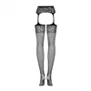 Stockings with Garter Obsessive Garter stockings S500 Black S/M/L