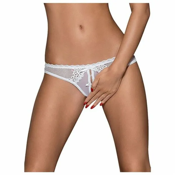 White Panties with Alabaster Lace Obsessive OBS-8208991-S/M-OLD White S/M