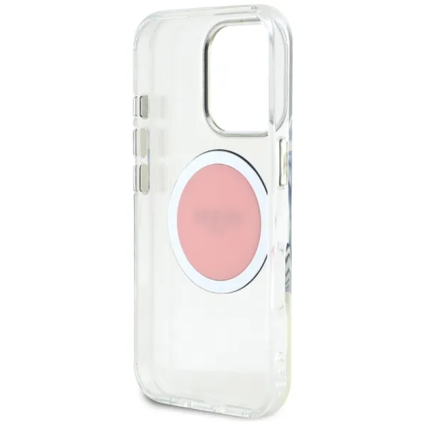 Guess IML Metal Colored Circle Classic Logo MagSafe - Case for iPhone 16 Pro (pink)