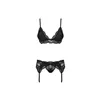 Lace Underwear Set Obsessive 810-SEG-1 Black S/M