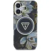 Guess Glitter Flowers Triangle Buttons MagSafe - Case for iPhone 16 (black)