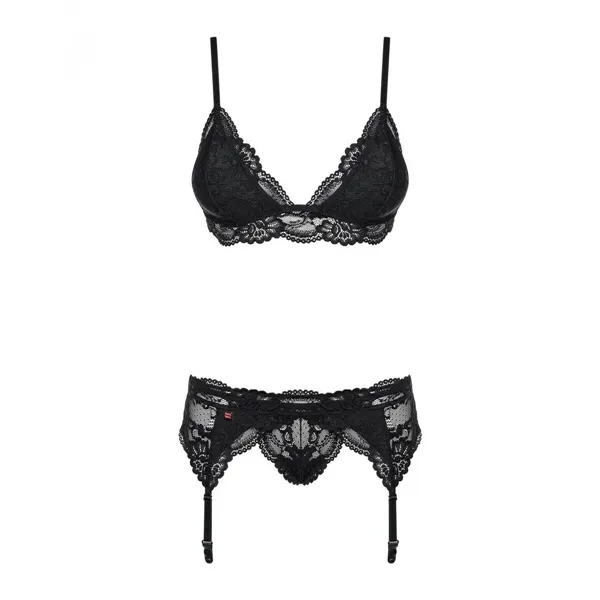 Lace Underwear Set Obsessive 810-SEG-1 Black S/M