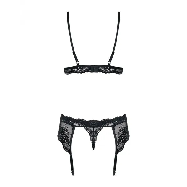 Lace Underwear Set Obsessive 810-SEG-1 Black S/M