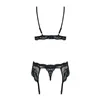 Lace Underwear Set Obsessive 810-SEG-1 Black S/M