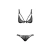 Lace Underwear Set Obsessive Intensa set Black S/M