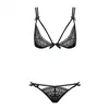 Lace Underwear Set Obsessive Intensa set Black S/M