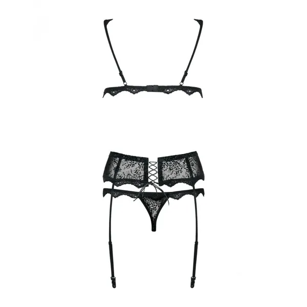 Lace Underwear Set Obsessive Emperita Black S/M