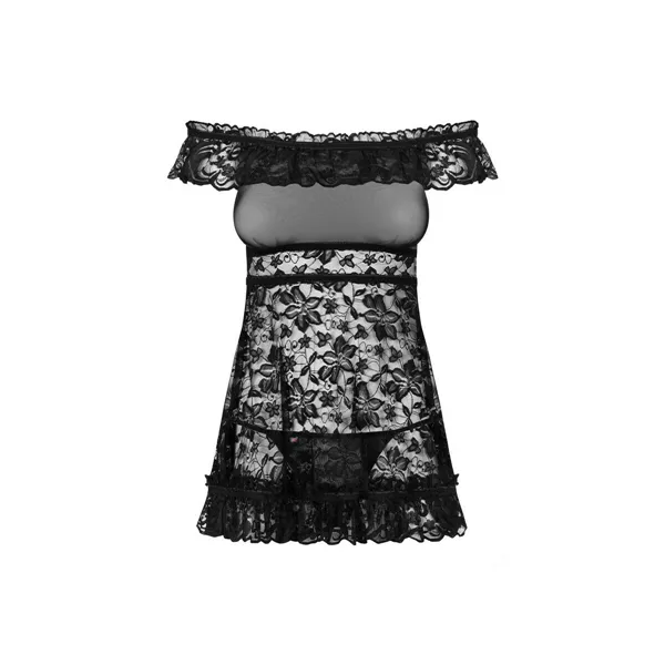 Babydoll Obsessive Flores Black S/M