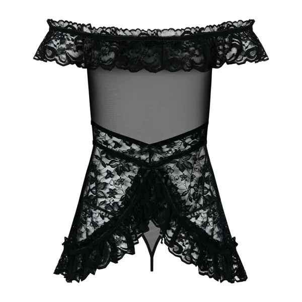 Babydoll Obsessive Flores Black S/M