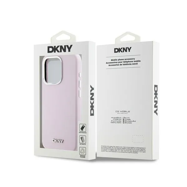 DKNY Liquid Silicone Small Metal Logo MagSafe - Case for iPhone 14 Pro (pink)