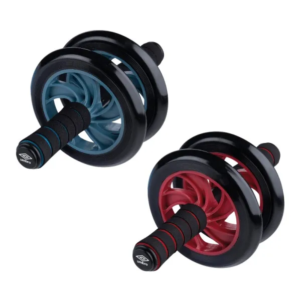 Umbro - Dual-wheel ab roller with mat (Red)