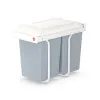 Atkritumu tvertne Hailo Multi-Box duo L Balts Pelēks Krēmkrāsa Tērauds Plastmasa 2 atvilknes 14 L Integrējams (2 gb.)