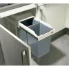 Waste bin Hailo Multi-Box duo L White Grey Cream Steel Plastic 2 drawers 14 L Integrable (2 Units)