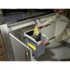 Waste bin Hailo Multi-Box duo L White Grey Cream Steel Plastic 2 drawers 14 L Integrable (2 Units)