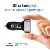 Crong Power Car Charger 30W - USB QuickCharge 3.0 Car Charger + USB 2.4A (Aluminum)