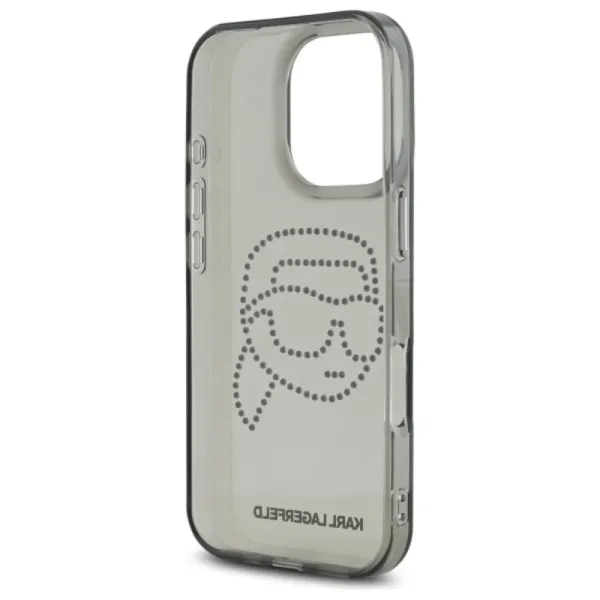 Karl Lagerfeld IML Rhinestones Karl Head - Case for iPhone 16 Pro Max (black)